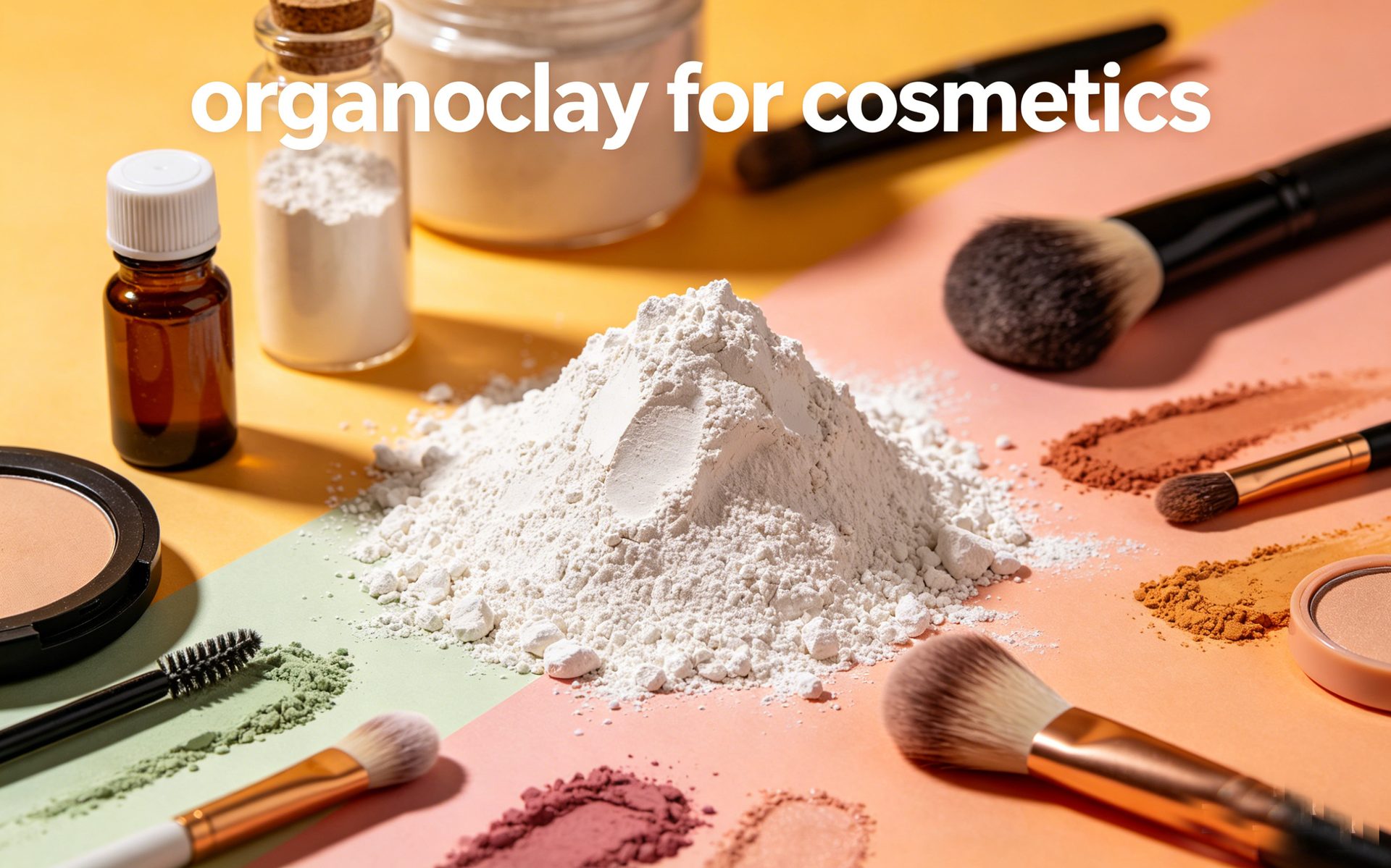 Organoclay rheology modifier for cosmetics — organophilic clay powder with cosmetics makeup products