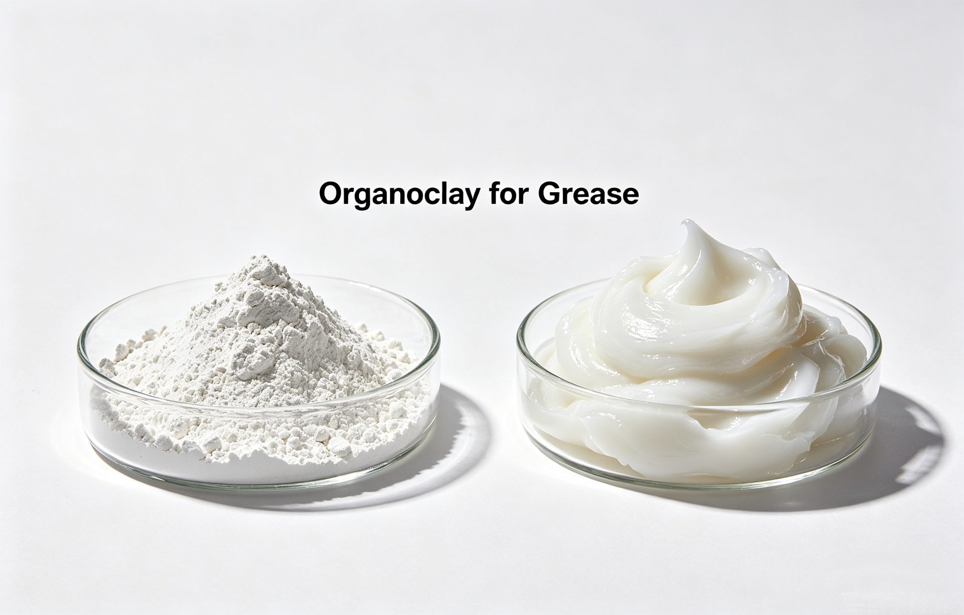 Organoclay grease thickener — organophilic clay powder and high-temperature lubricating grease sample