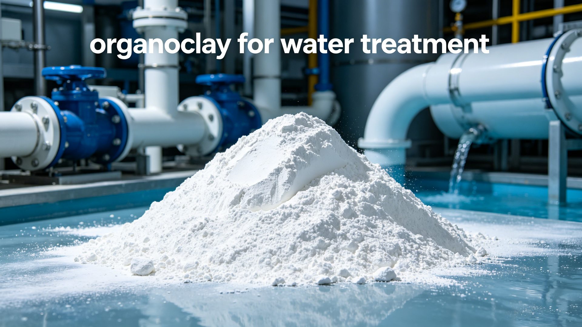 Organoclay for industrial water treatment — organophilic clay in water purification facility