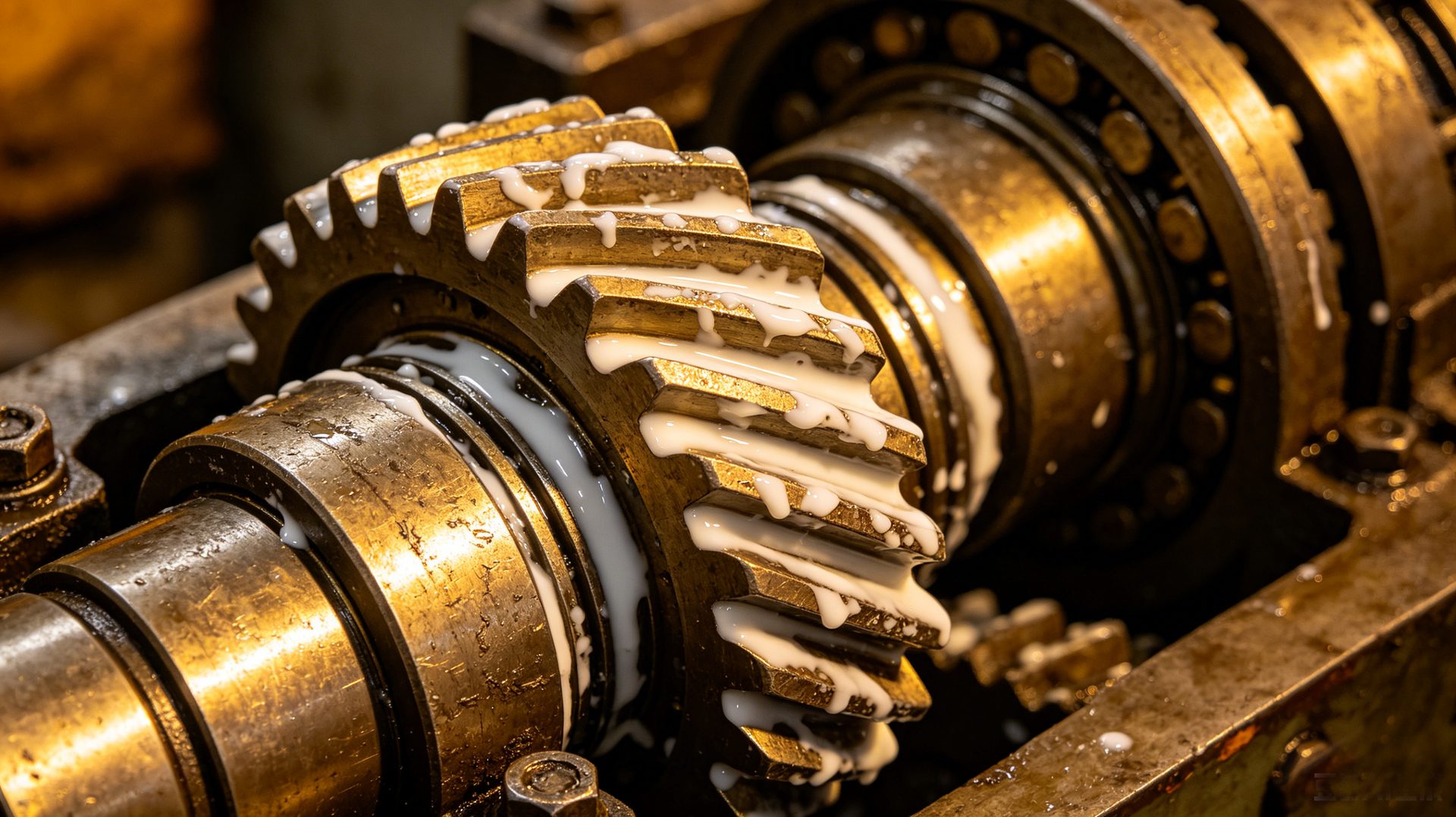 Organoclay for high-temperature grease — industrial gears lubricated with clay-based high-temperature grease