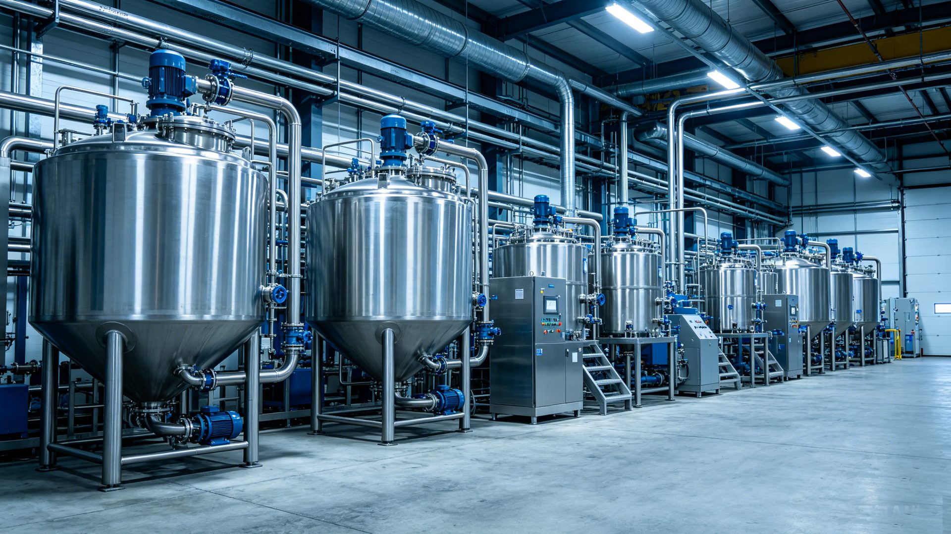 Wet-process organoclay manufacturing — stainless steel reactor vessels in organoclay production facility