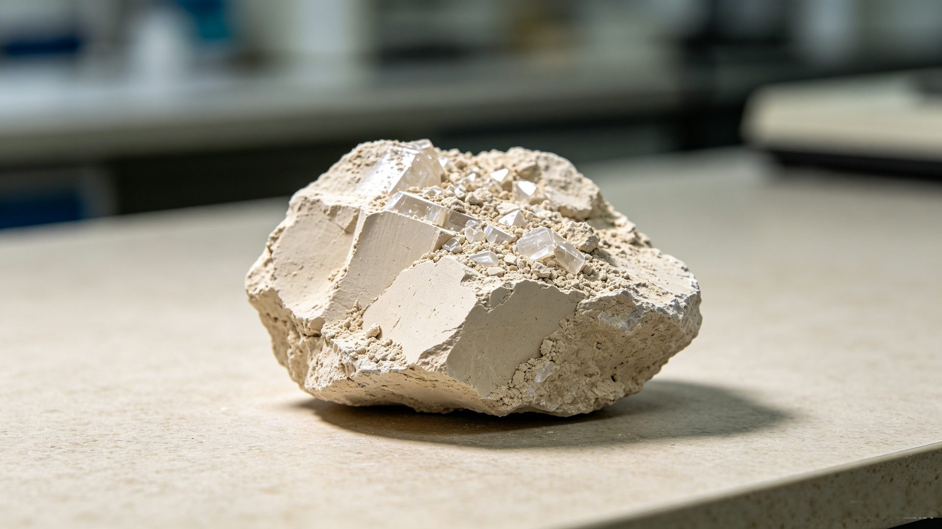 Organoclay mineral sample — bentonite clay raw material used to manufacture organophilic clay rheology modifier